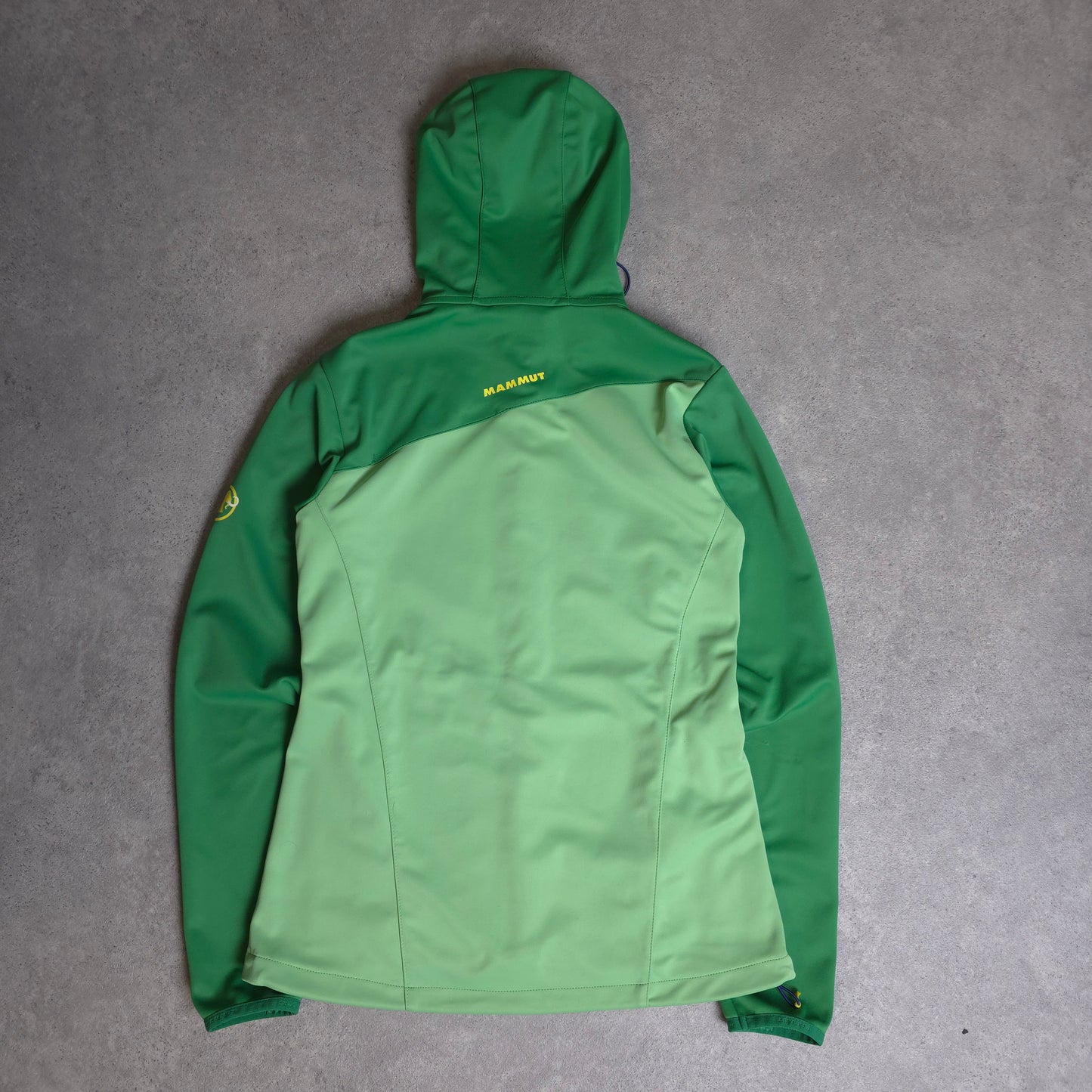 Mammut soft shell windstopper jacket in green - women's XS