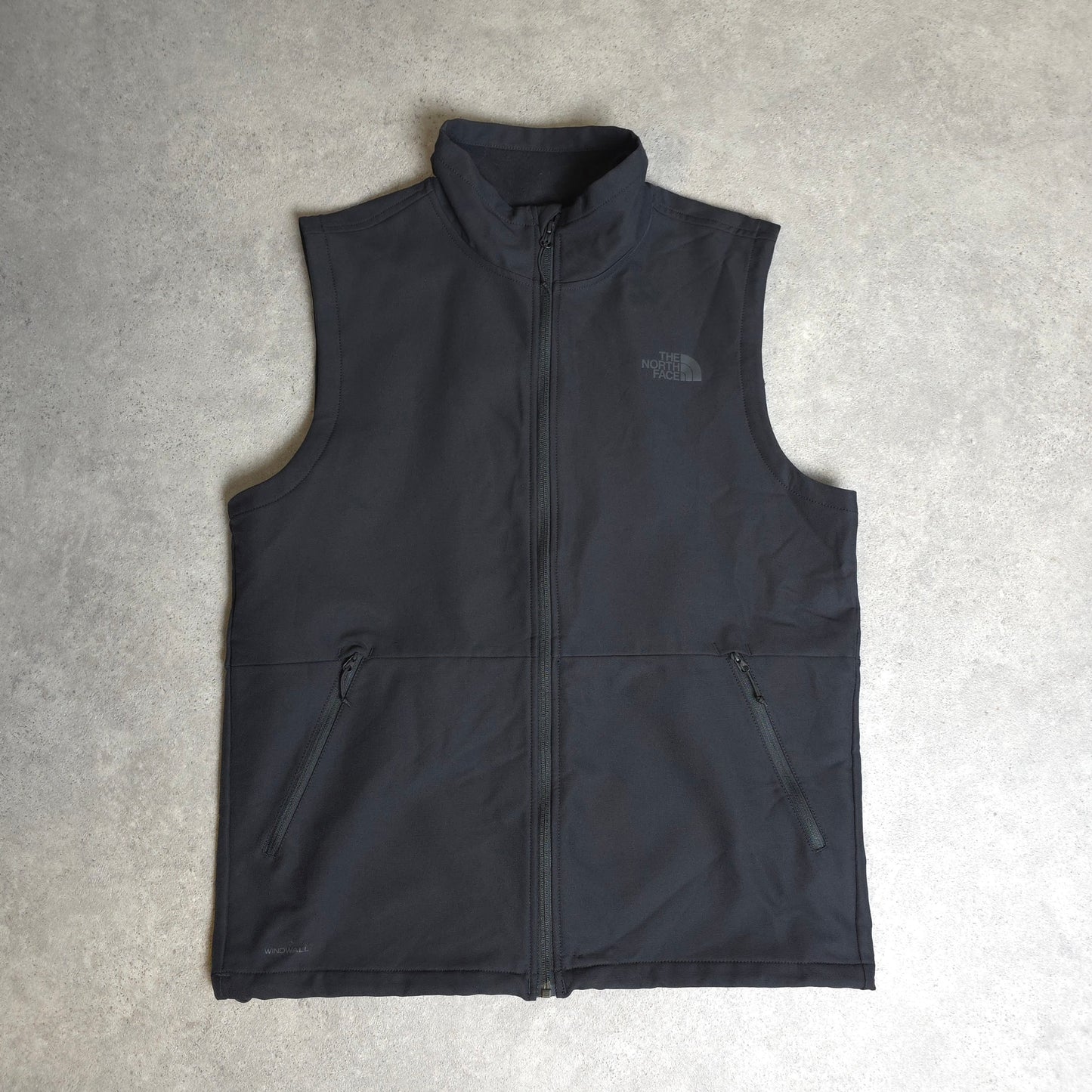The north face windwall gilet in black - medium