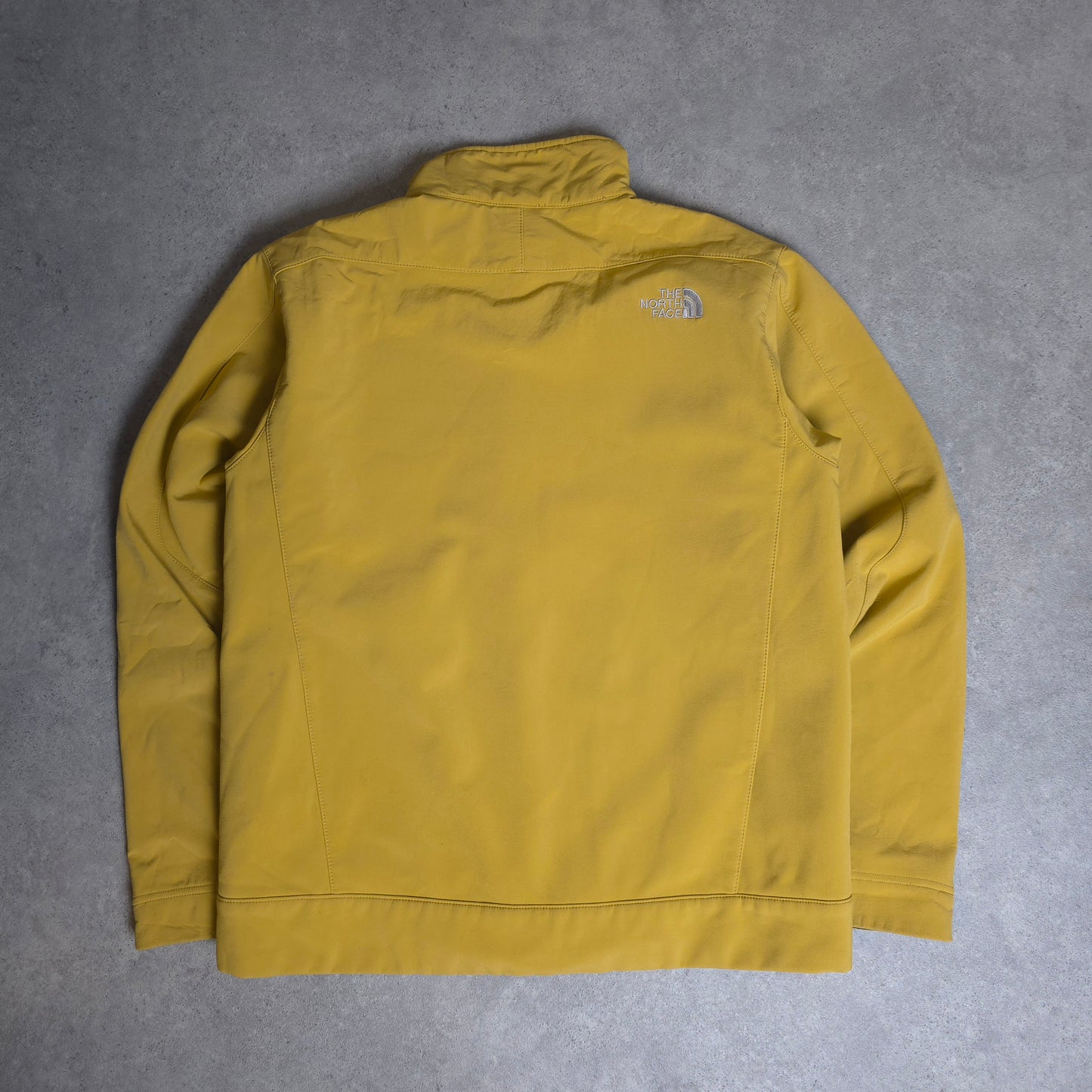 The north face soft shell jacket in mustard yellow - medium