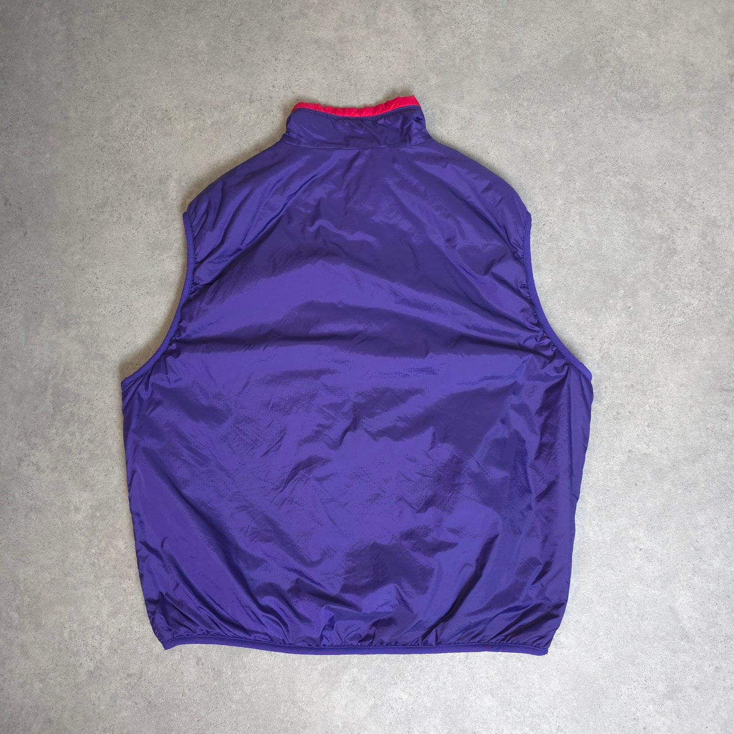 Rare vintage patagonia puffball vest in purple and red - large