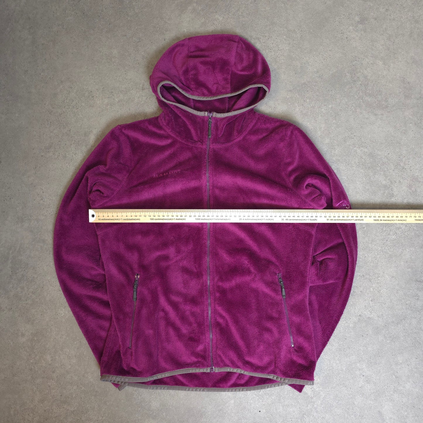 Mammut fleece hoodie in purple - women's medium