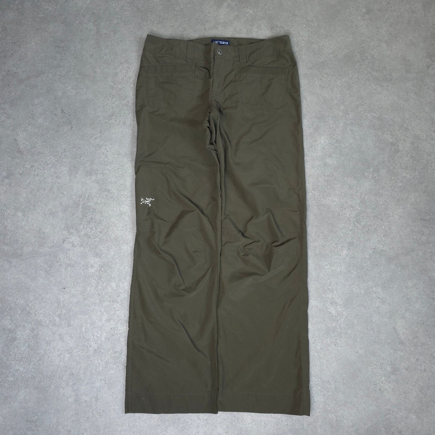 women's Arcteryx walking trousers in khaki green - W34"