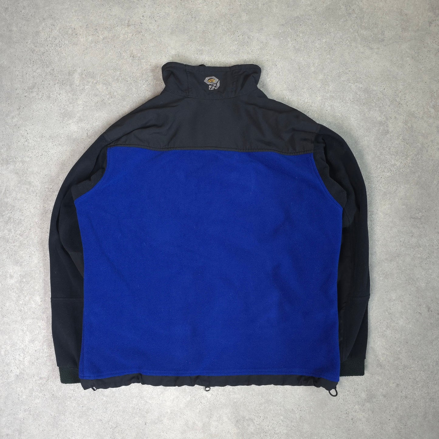 Mountain hardwear gore windstopper fleece jacket in blue and black - medium