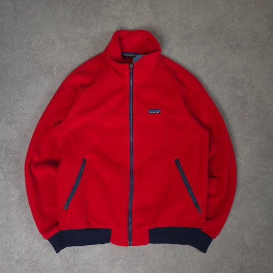 vintage 80s Patagonia zip up fleece in red - medium