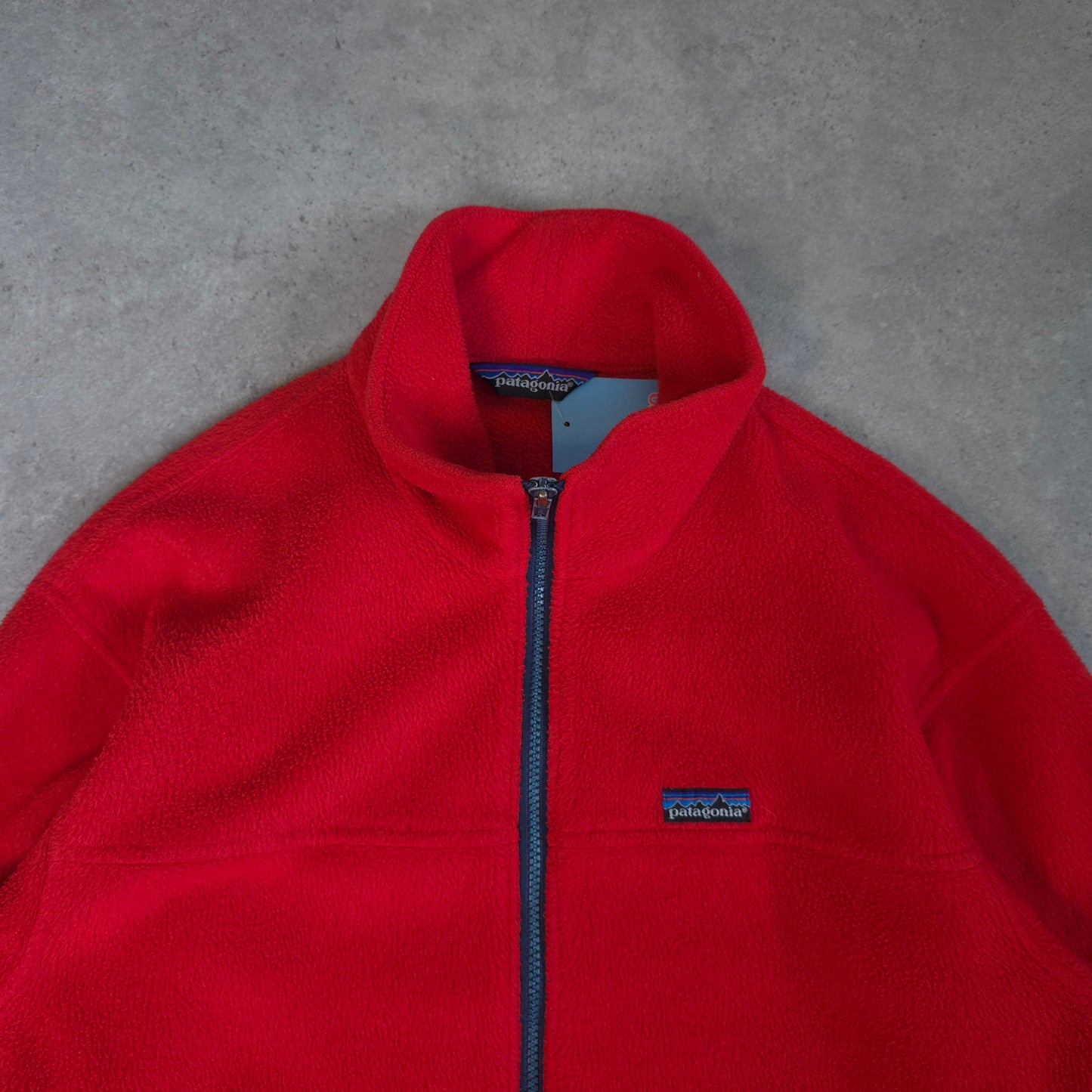 vintage 80s Patagonia zip up fleece in red - medium