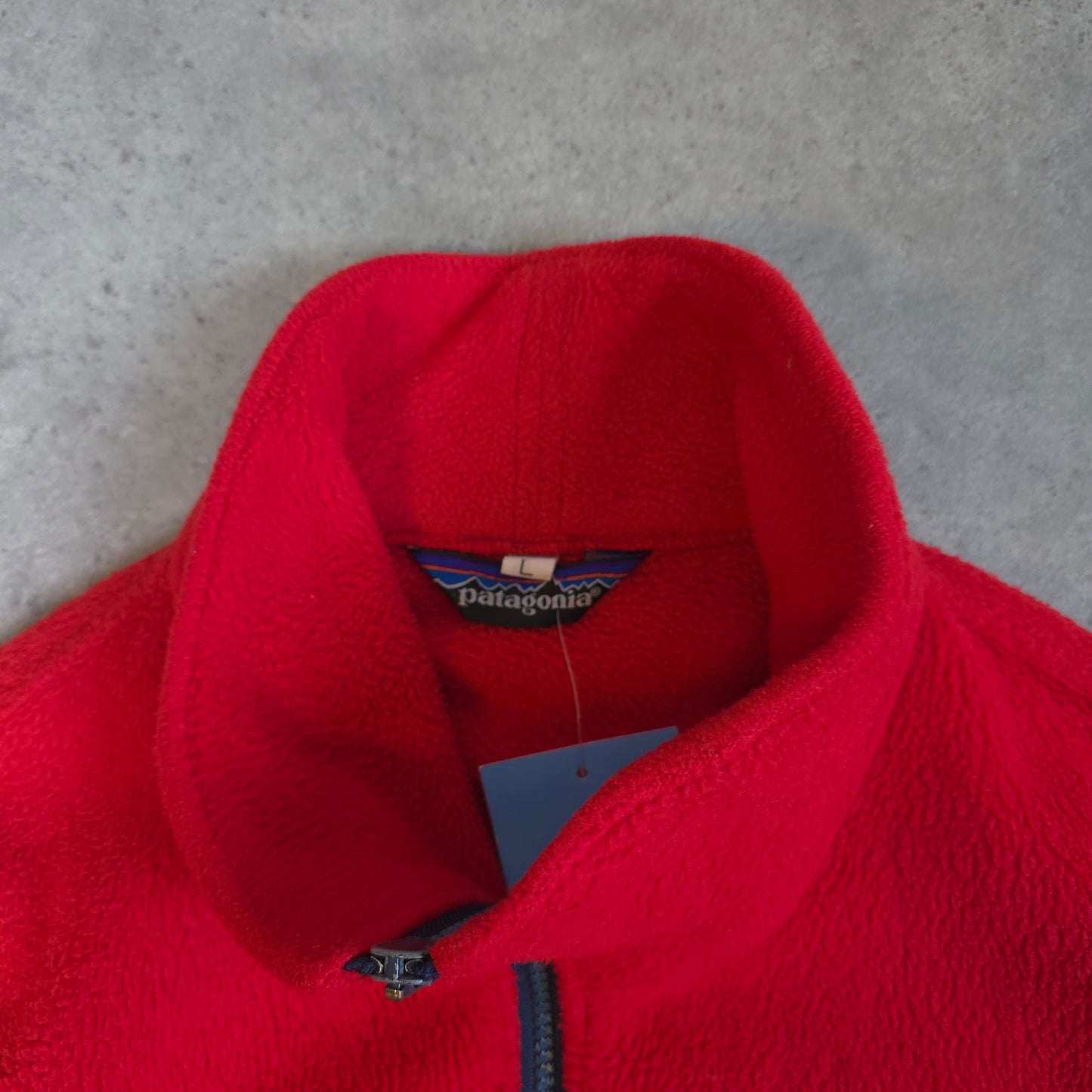 vintage 80s Patagonia zip up fleece in red - medium