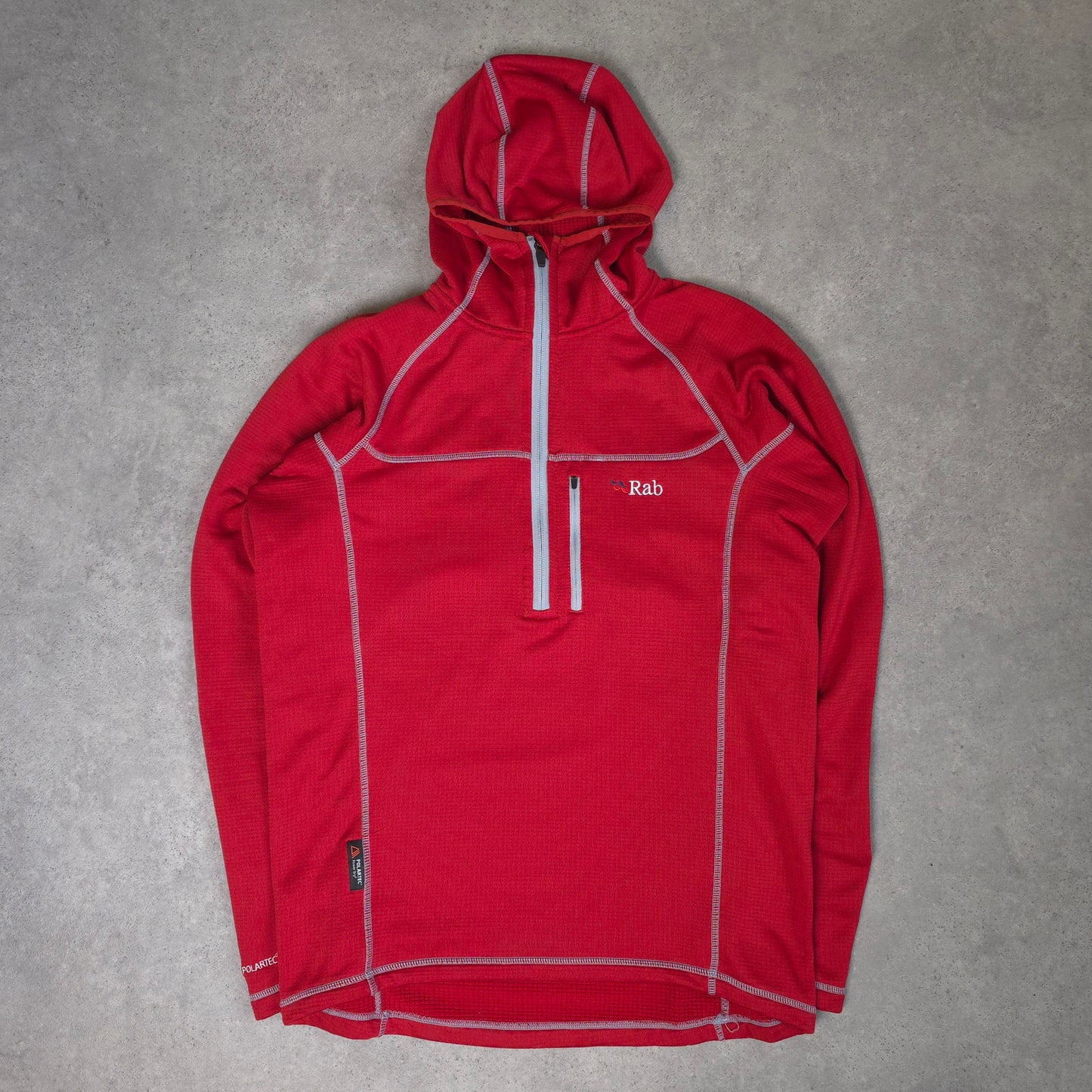 Rab polartec baseline hoodie in red - large