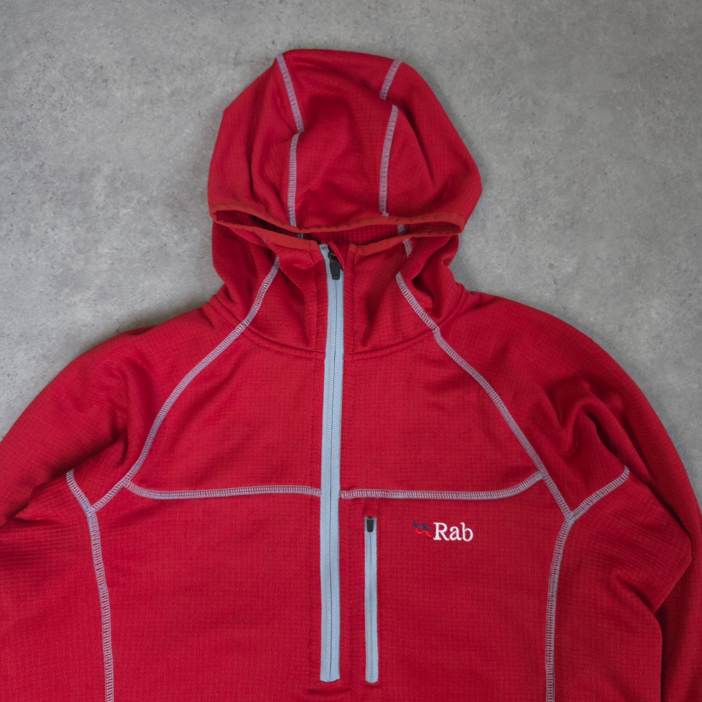 Rab polartec baseline hoodie in red - large