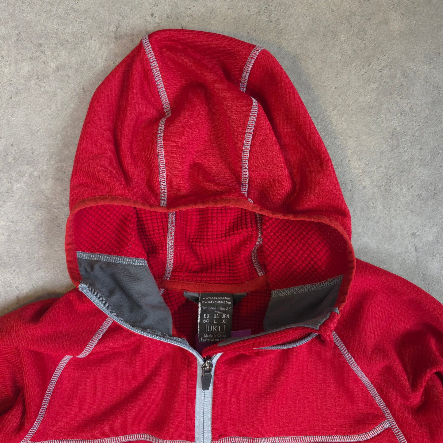 Rab polartec baseline hoodie in red - large
