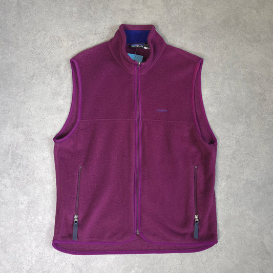 vintage Patagonia synchilla vest made in usa in purple - M/L