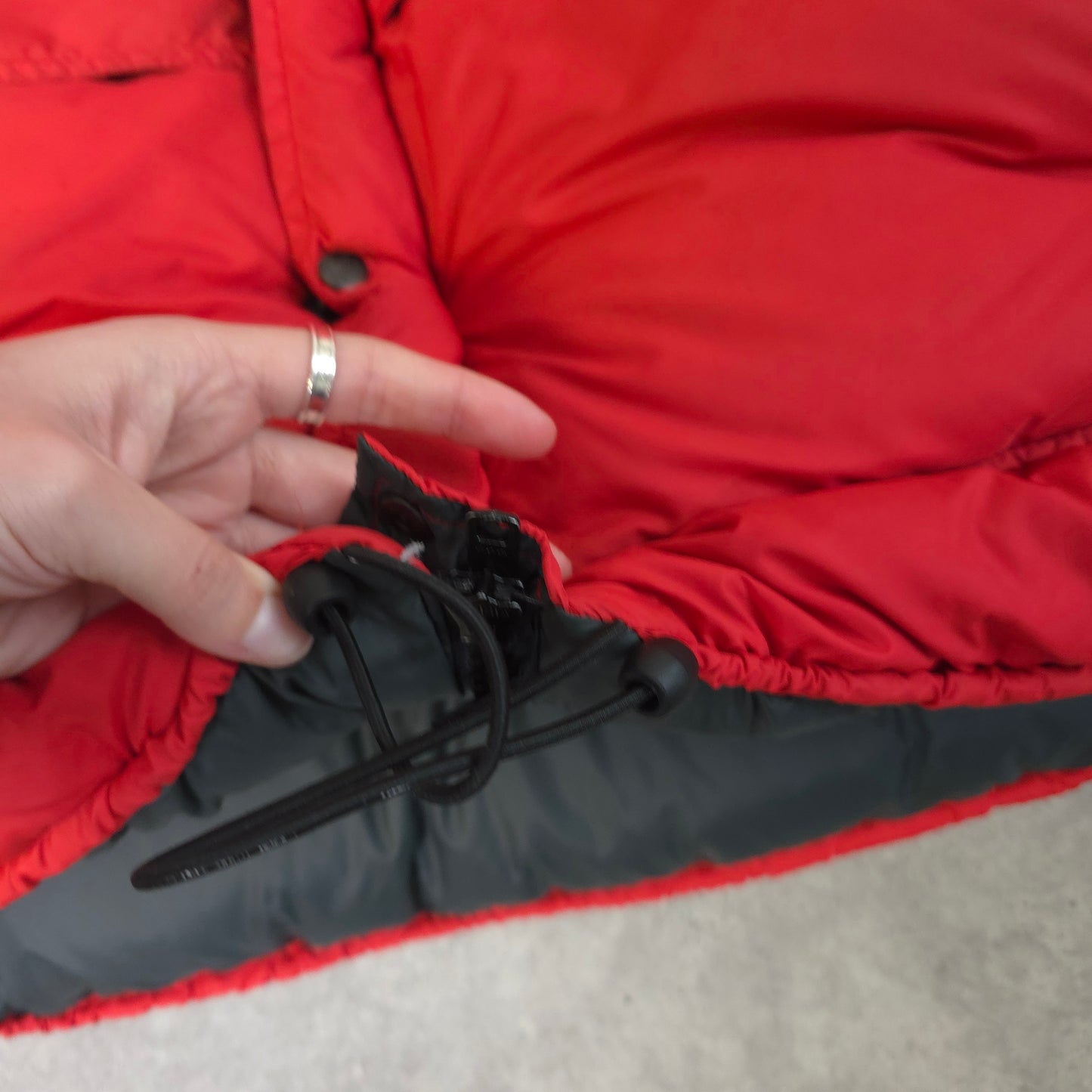 Vintage 80s/90s Rab kinder goose down pertex jacket made in sheffield in red - large