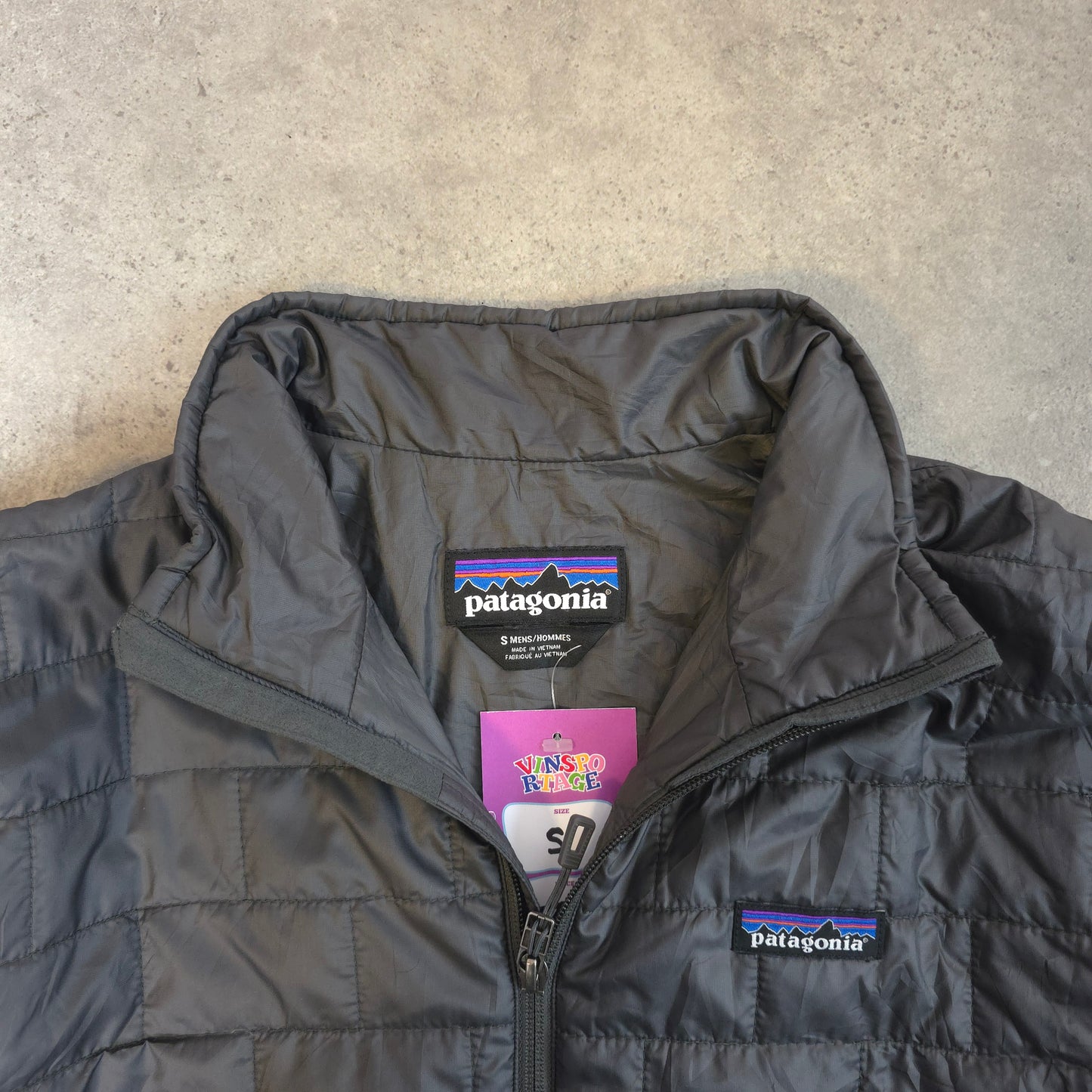 Patagonia nano puff jacket in grey - small