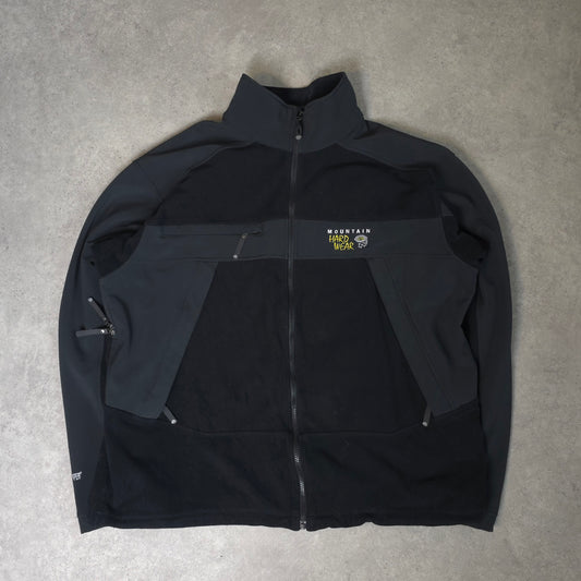Mountain hardwear windstopper fleece jacket in black - XXL