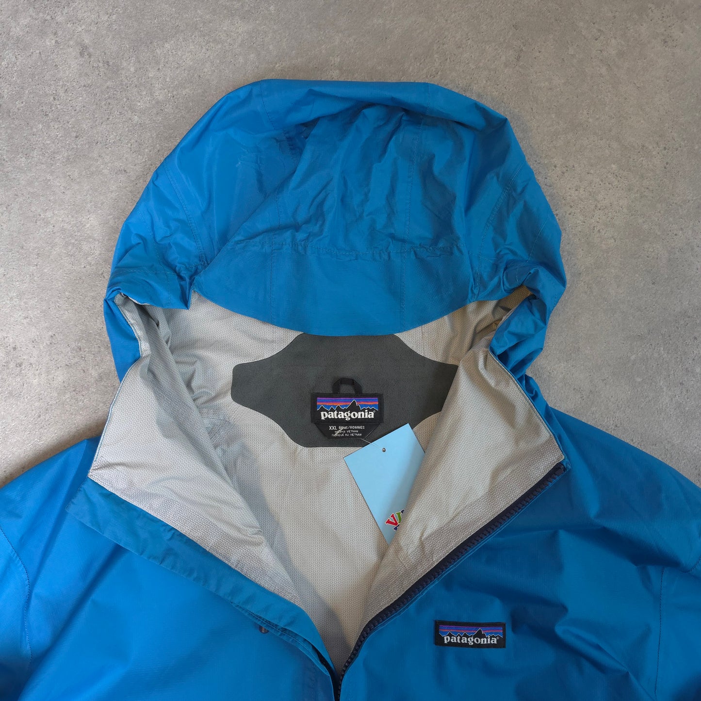 Patagonia torrentshell 3L h2no waterproof jacket in blue - XXL