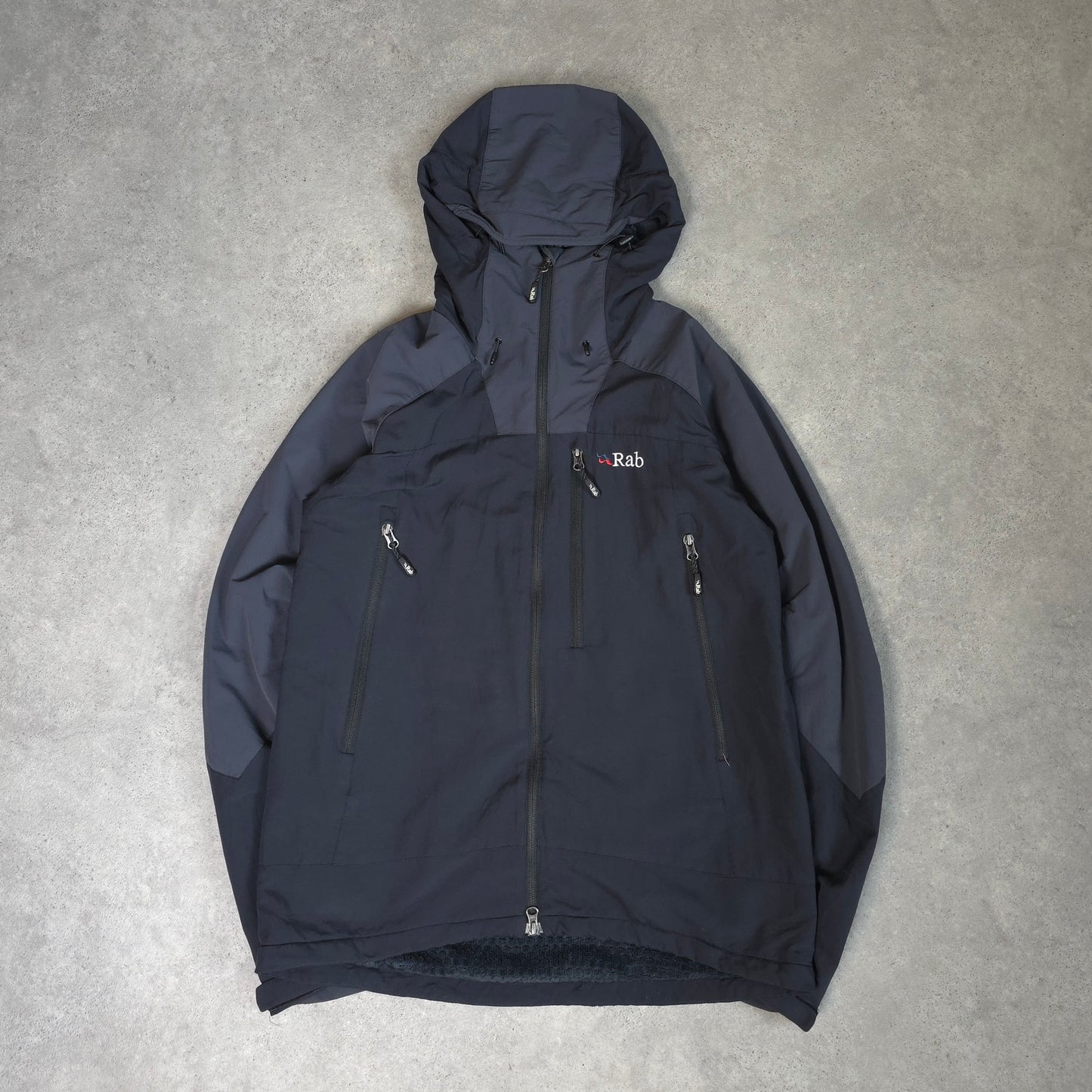 Vintage rab vapour rise guide fleece lined jacket in black - large