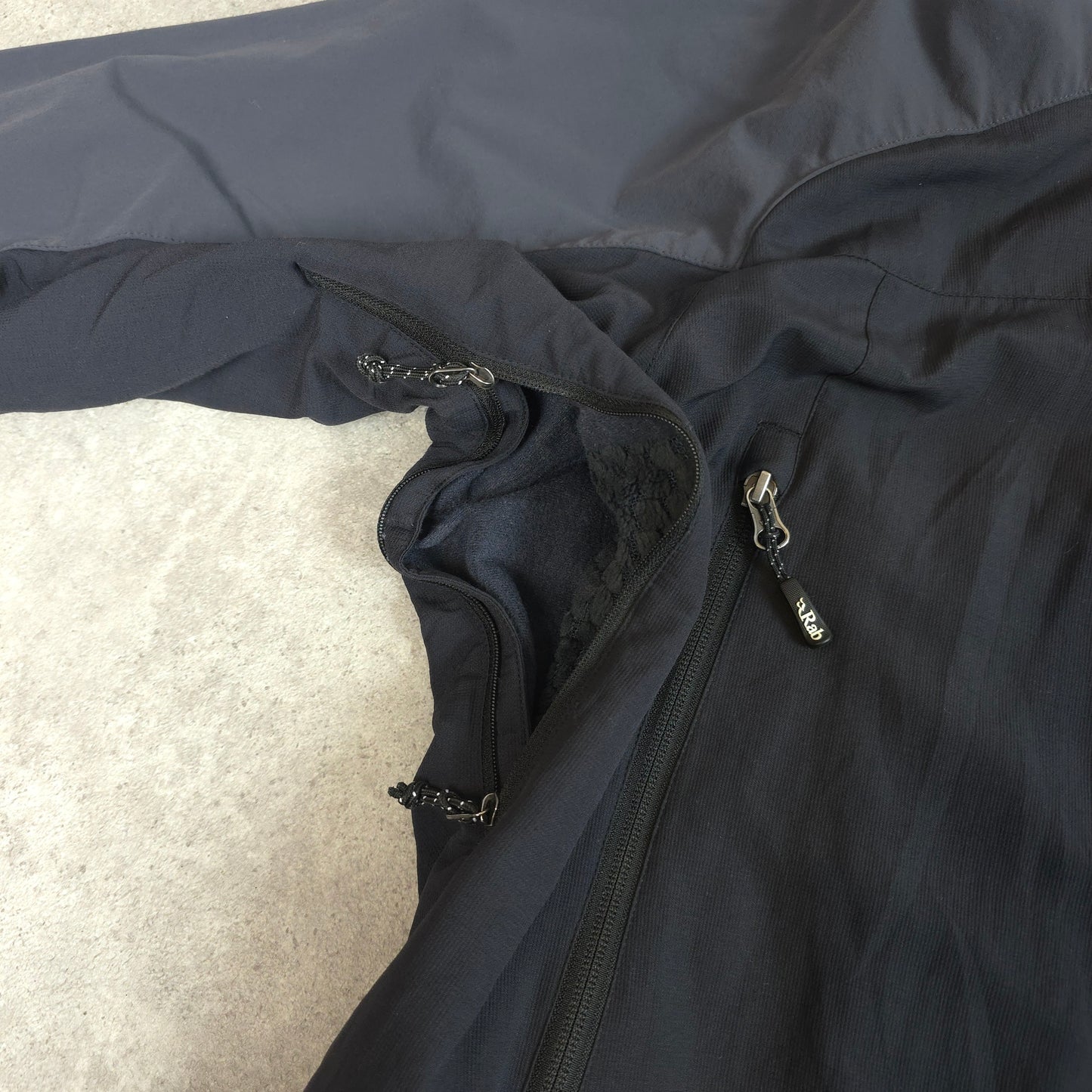 Vintage rab vapour rise guide fleece lined jacket in black - large