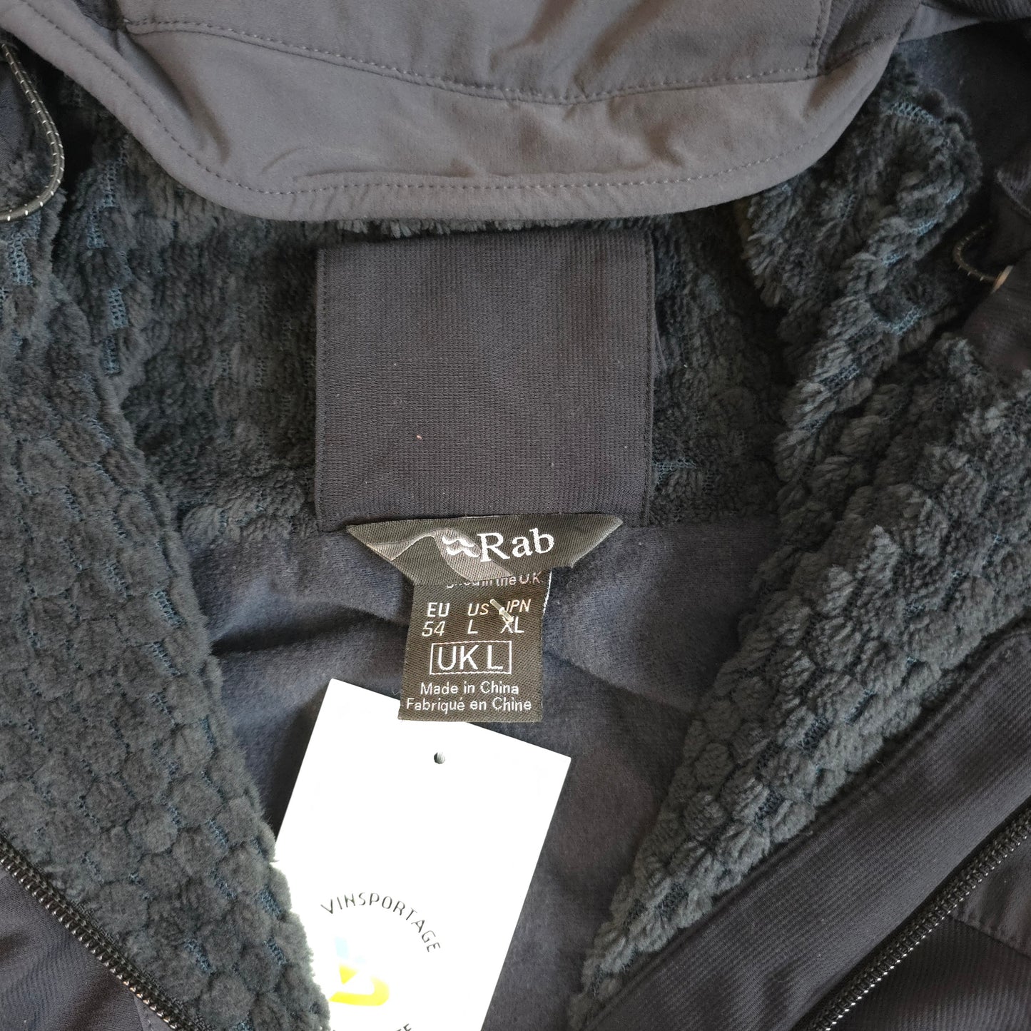 Vintage rab vapour rise guide fleece lined jacket in black - large
