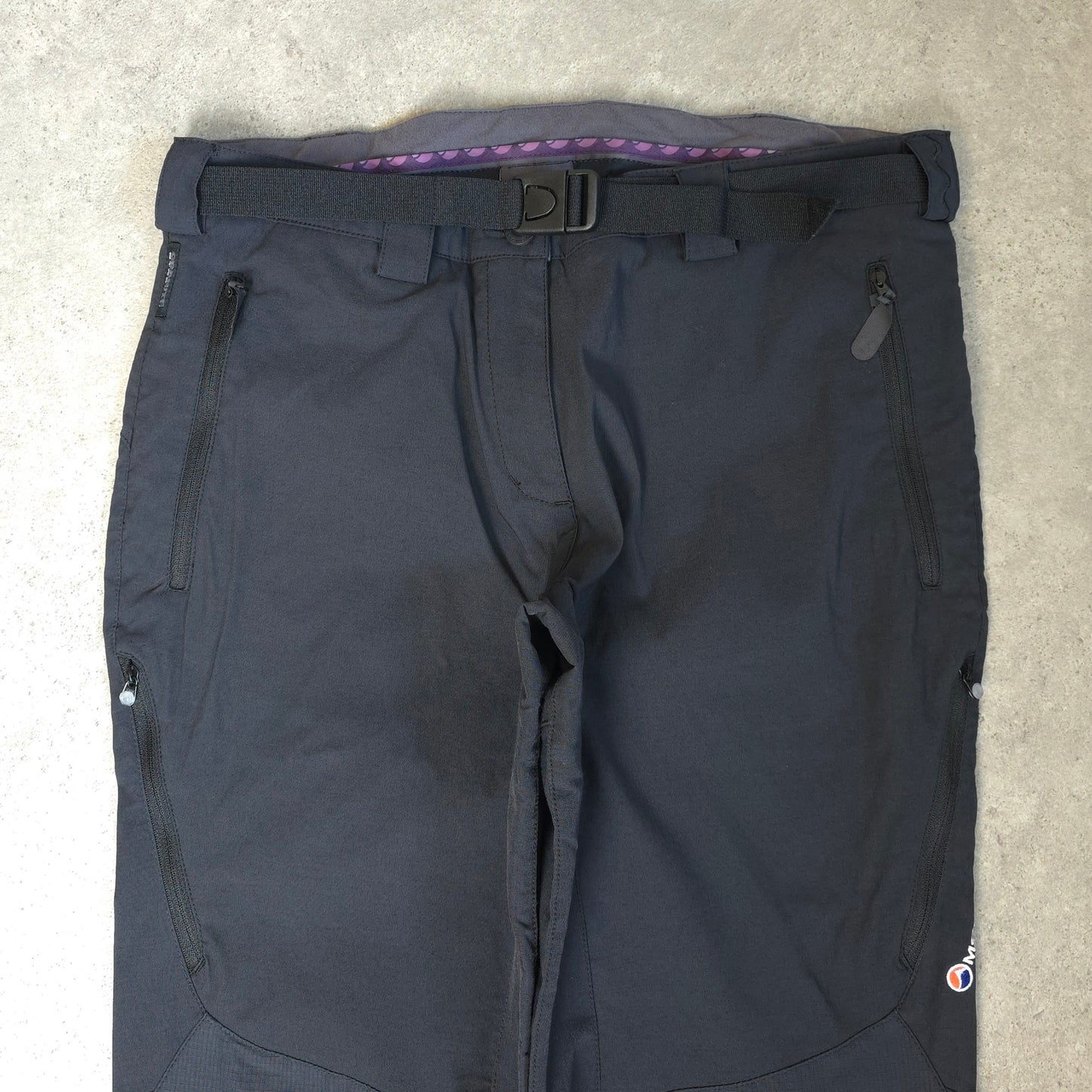 Montane womens granite stretch nikwax trousers in black - UK14