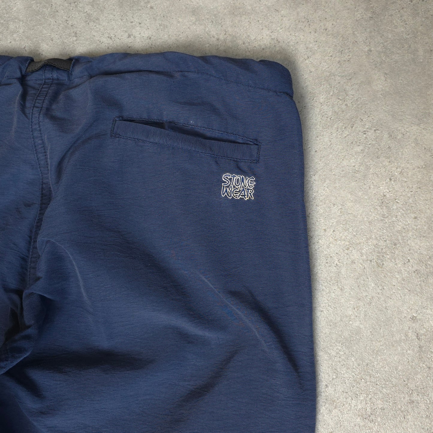 vintage Mountain Equipment stone wear baggy climbing trousers in blue - 32x30