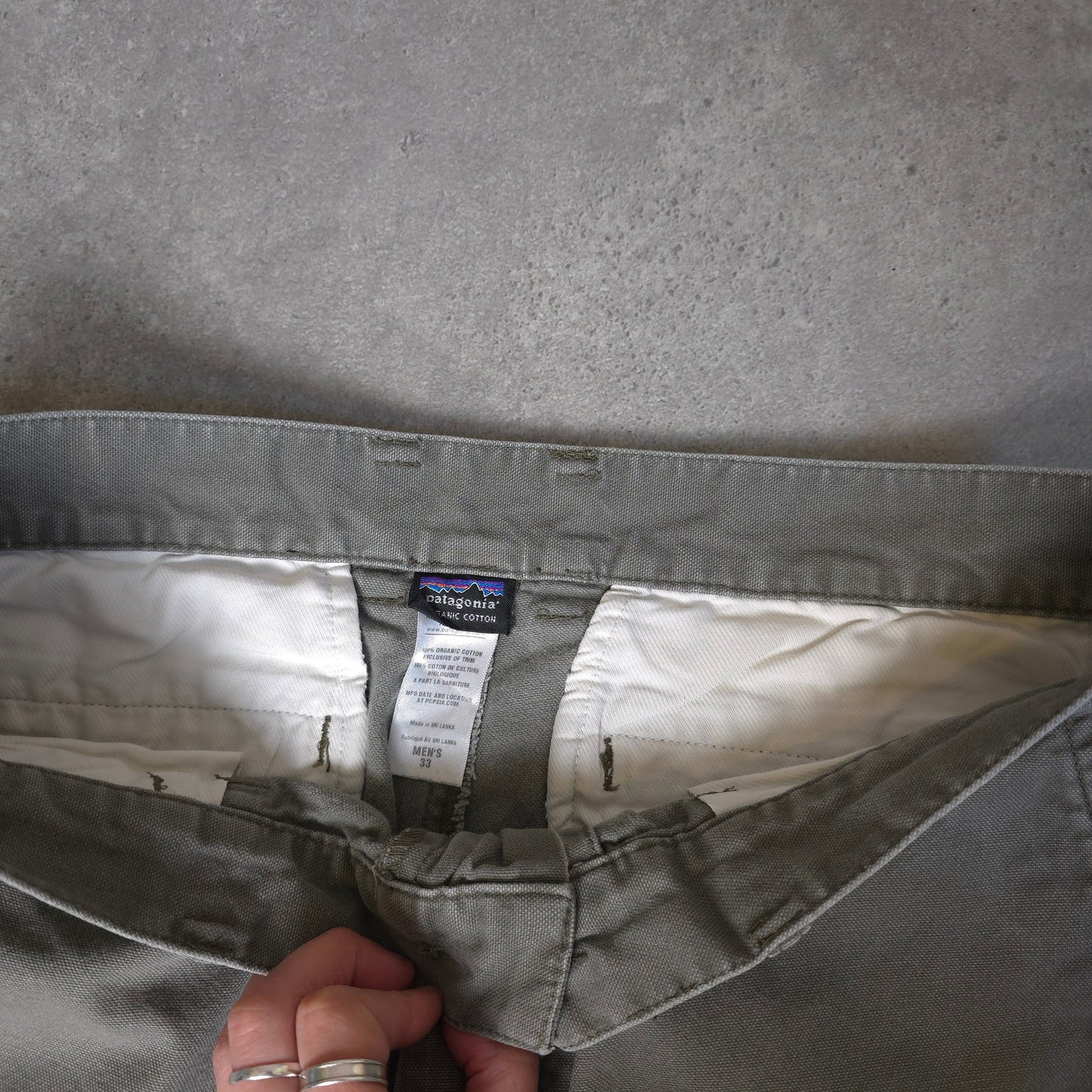 vintage Patagonia organic cotton trousers in grey - 33x32