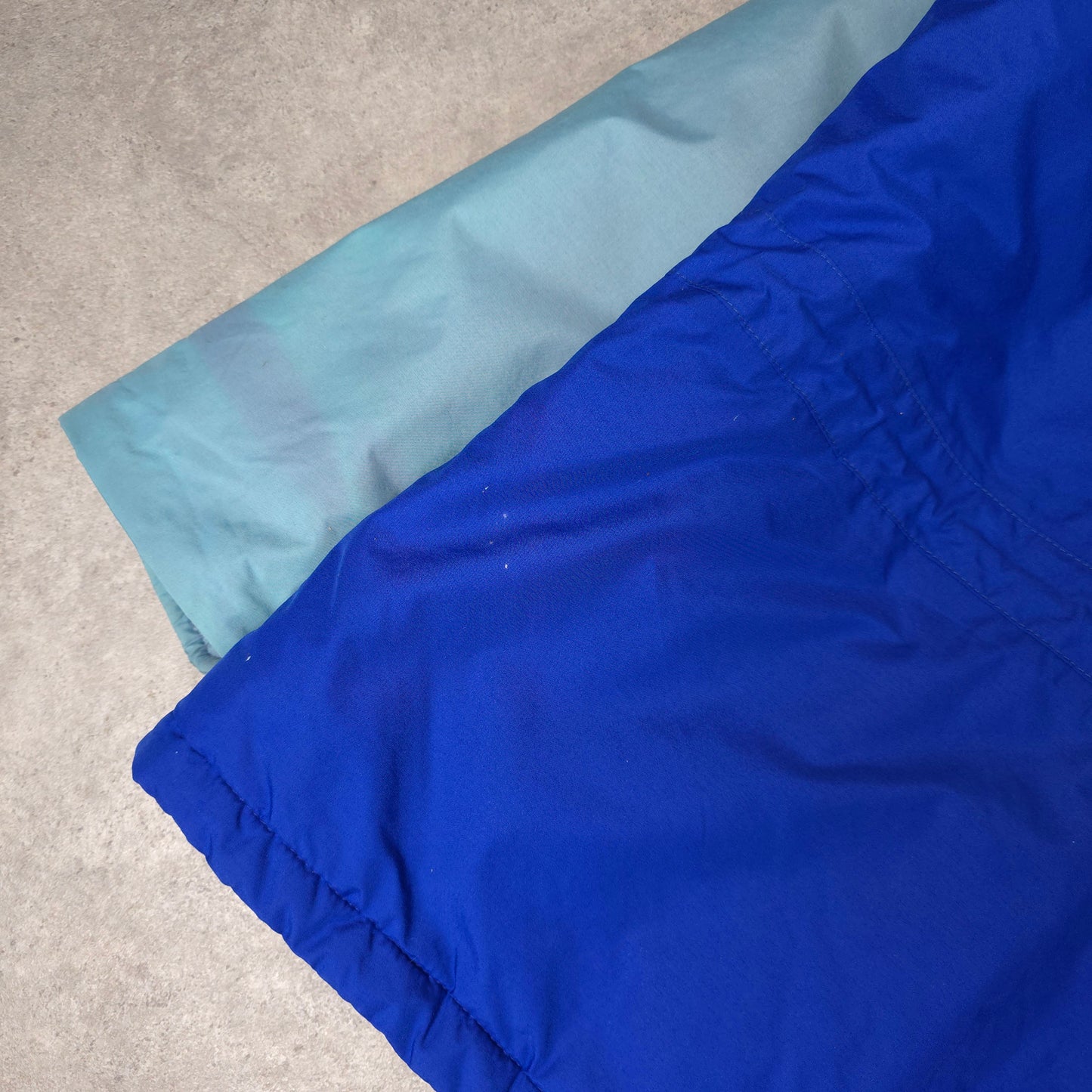 vintage berghaus serac quilted jacket in blue - size large