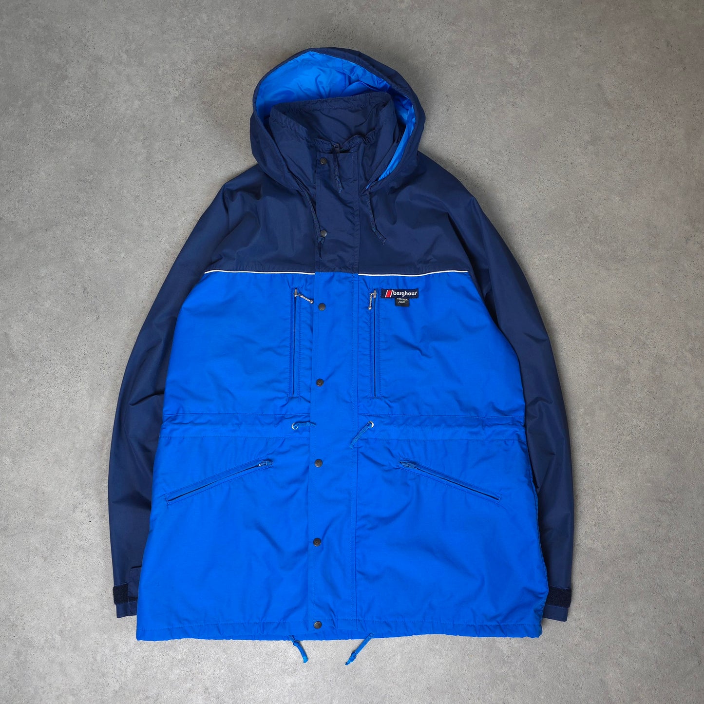vintage berghaus gemini gore tex jacket in blue - large