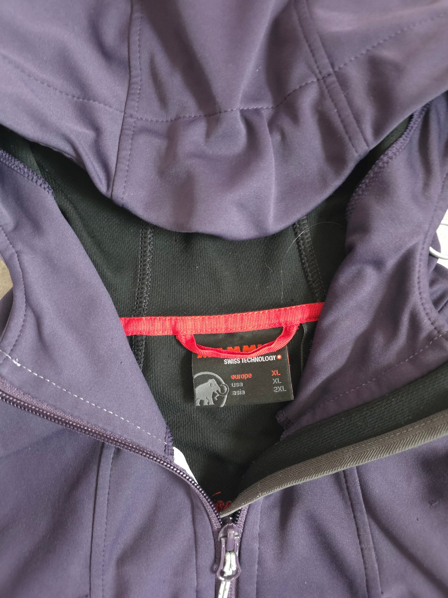 Mammut ultimate soft shell poncho style jacket in purple - women's large