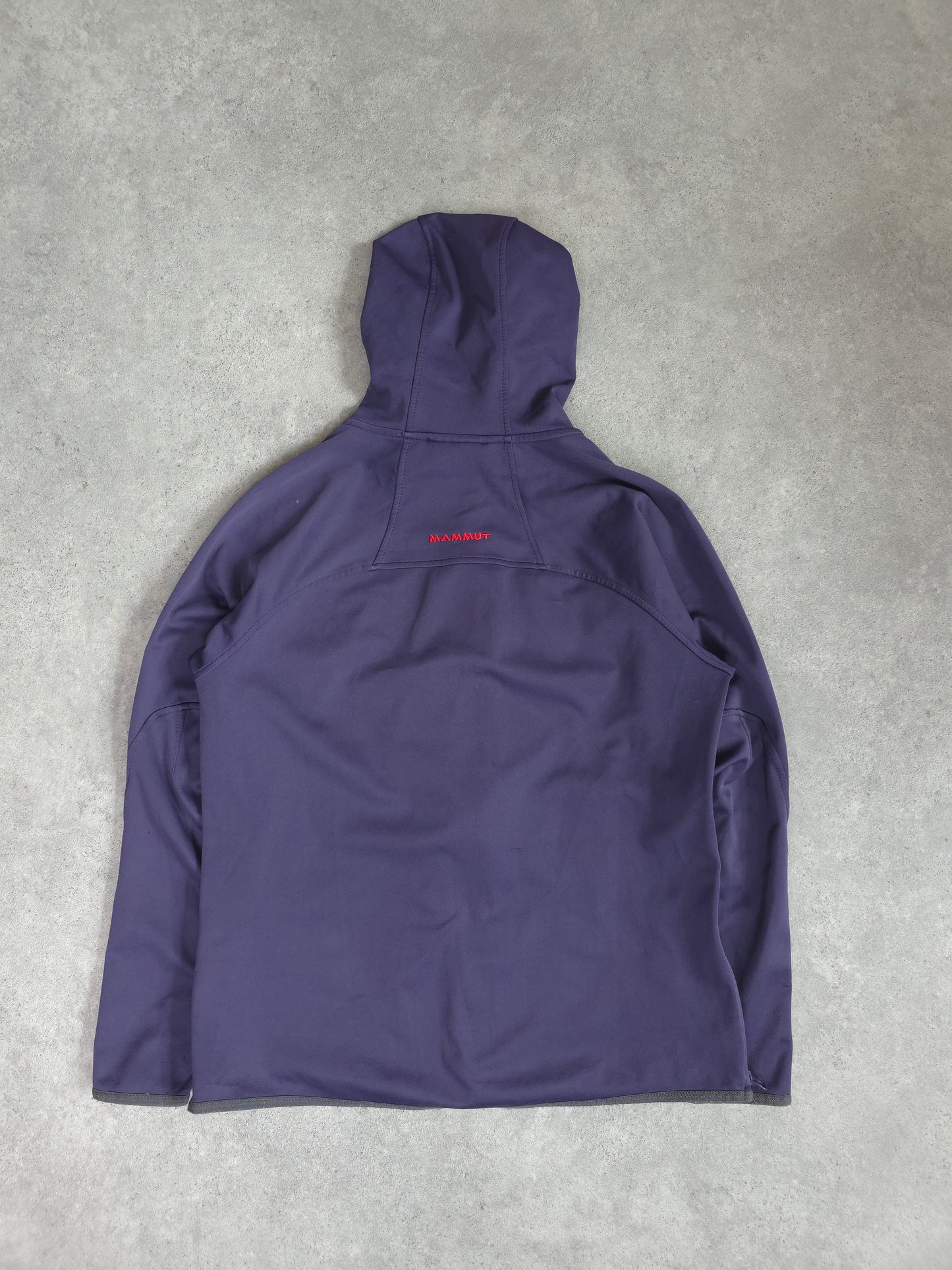 Mammut ultimate soft shell poncho style jacket in purple - women's large