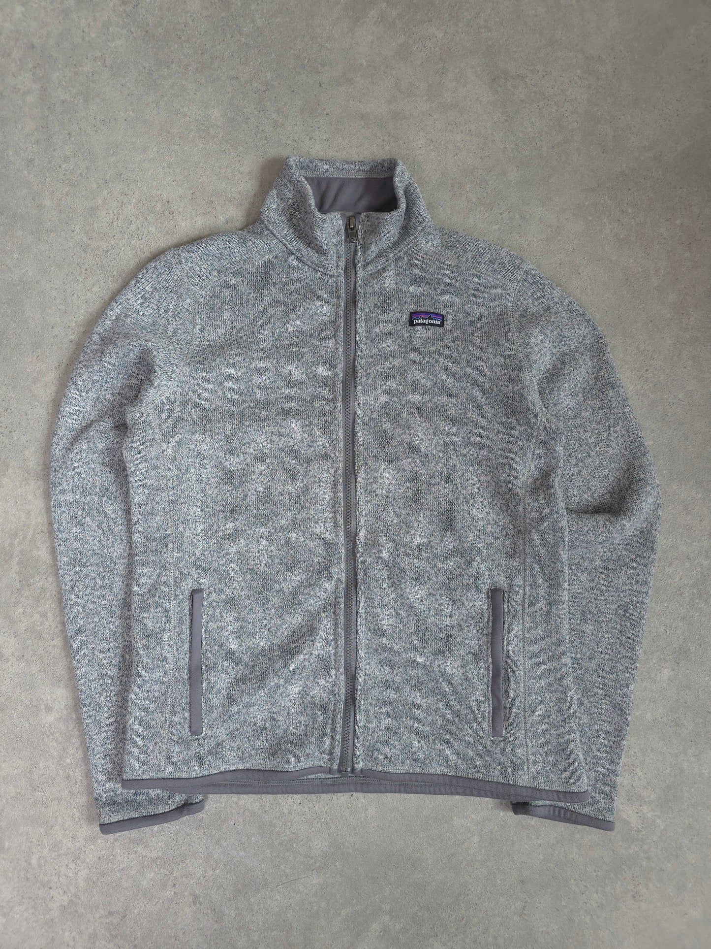 Patagonia better sweater full zip fleece in grey - women's large