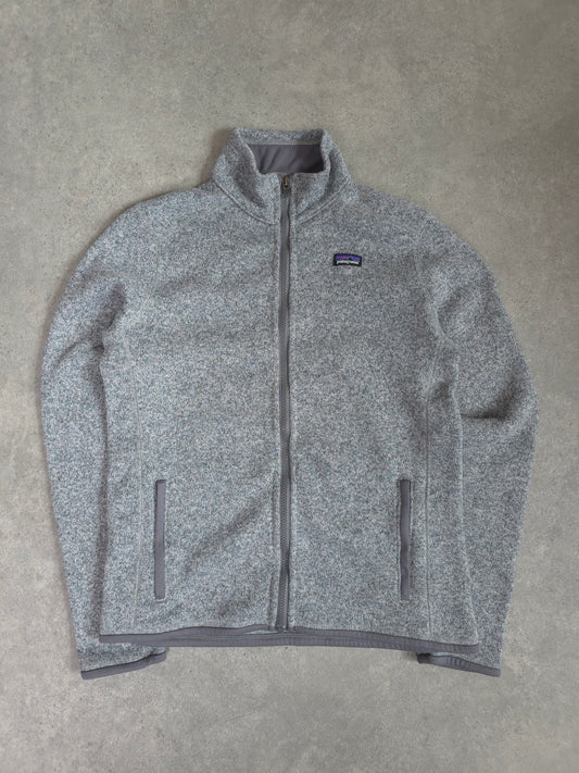 Patagonia better sweater full zip fleece in grey - women's large