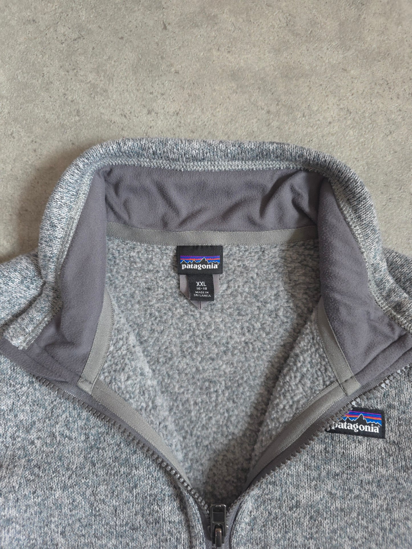 Patagonia better sweater full zip fleece in grey - women's large