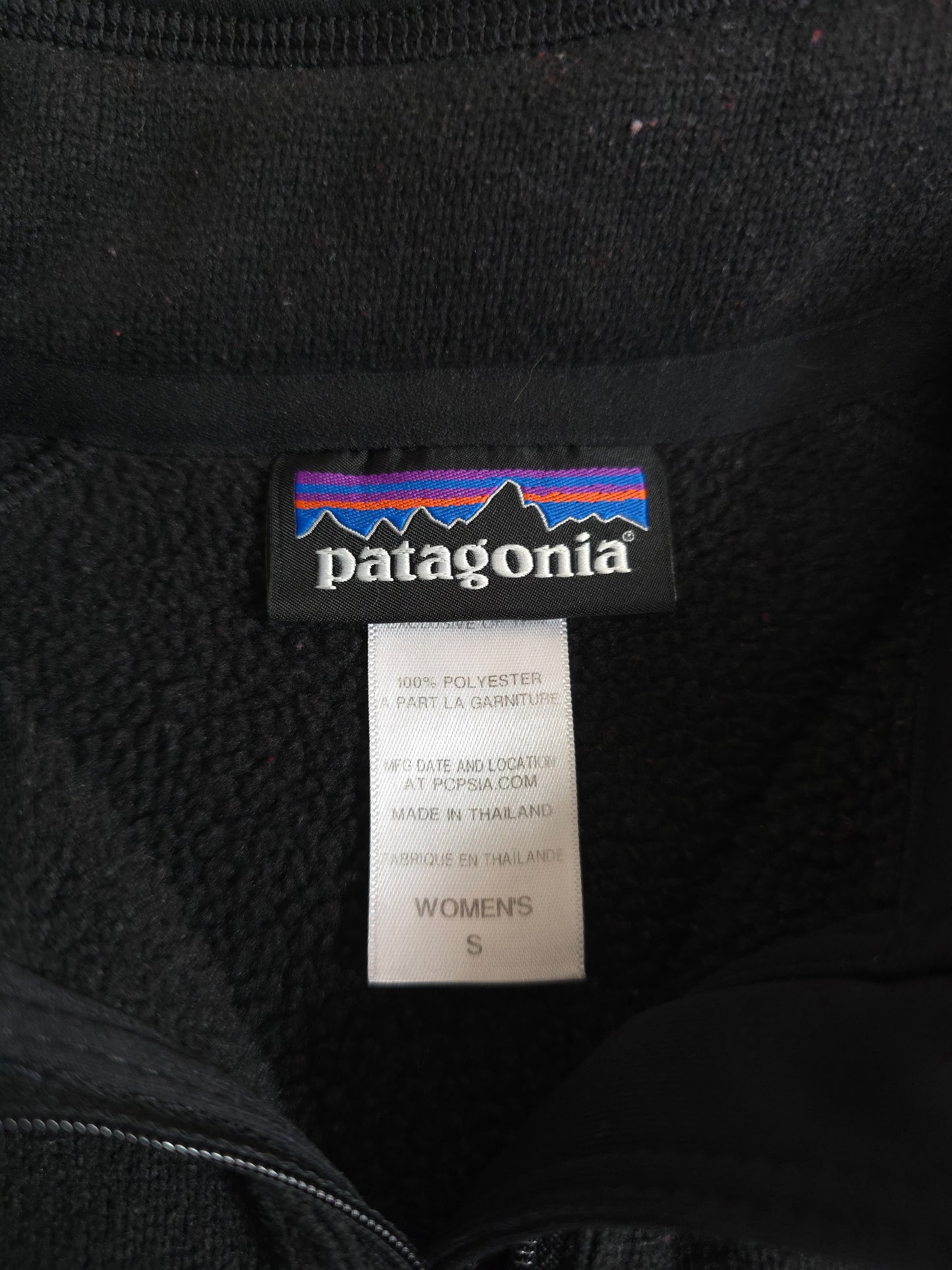 Patagonia better sweater 1/4 zip fleece in black - women's small