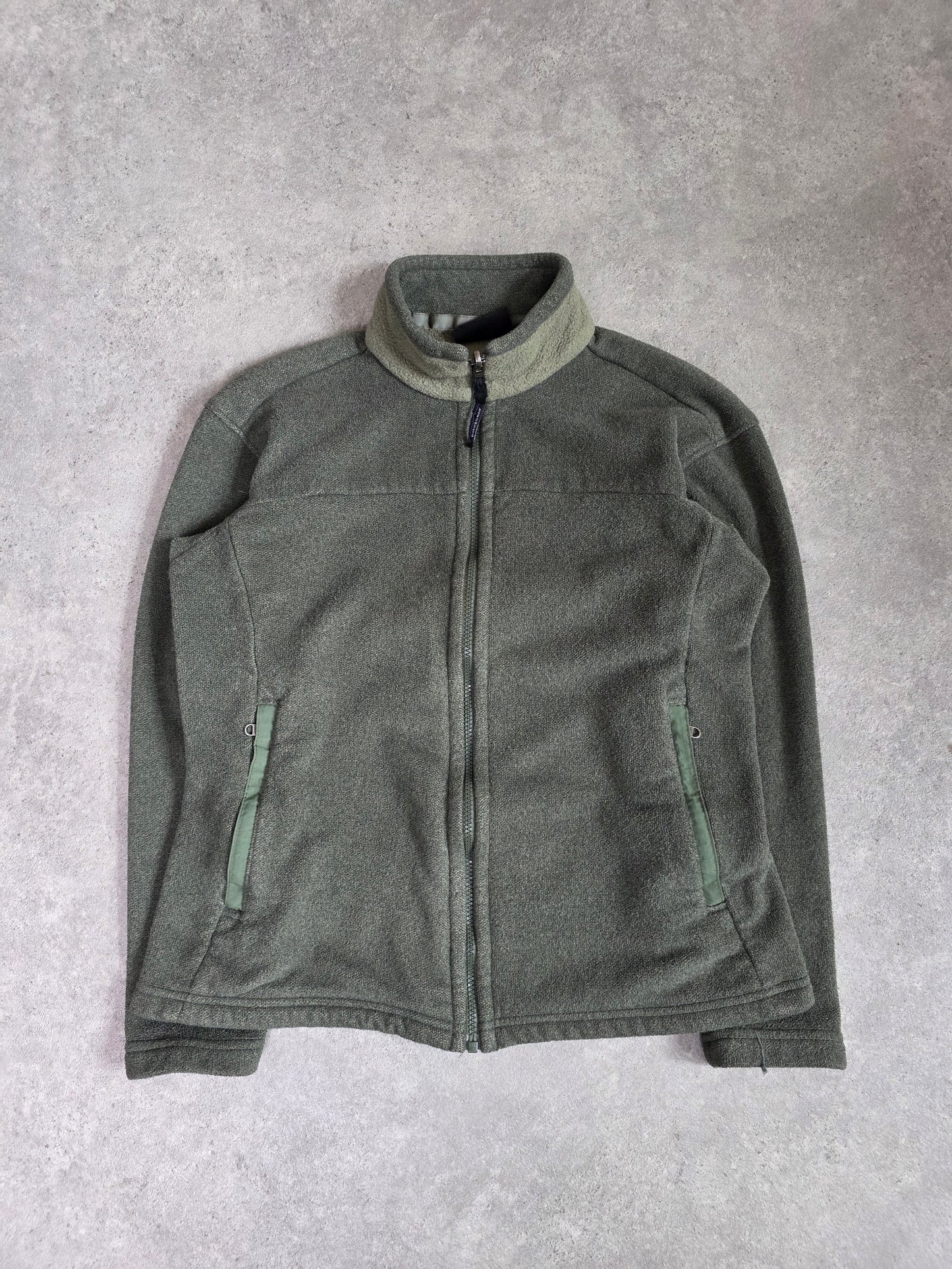 vintage patagonia synchilla zip up fleece in green - women's medium