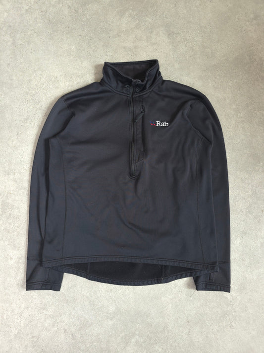 vintage Rab 1/4 zip polartec power stretch pull on fleece in black - XS