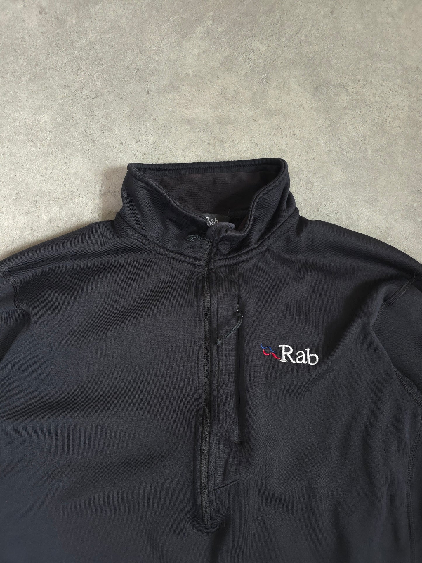 vintage Rab 1/4 zip polartec power stretch pull on fleece in black - XS
