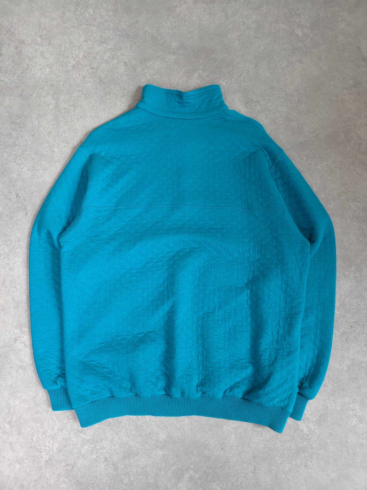 vintage 80s Patagonia quilted snap-t pullover in turquoise - XL