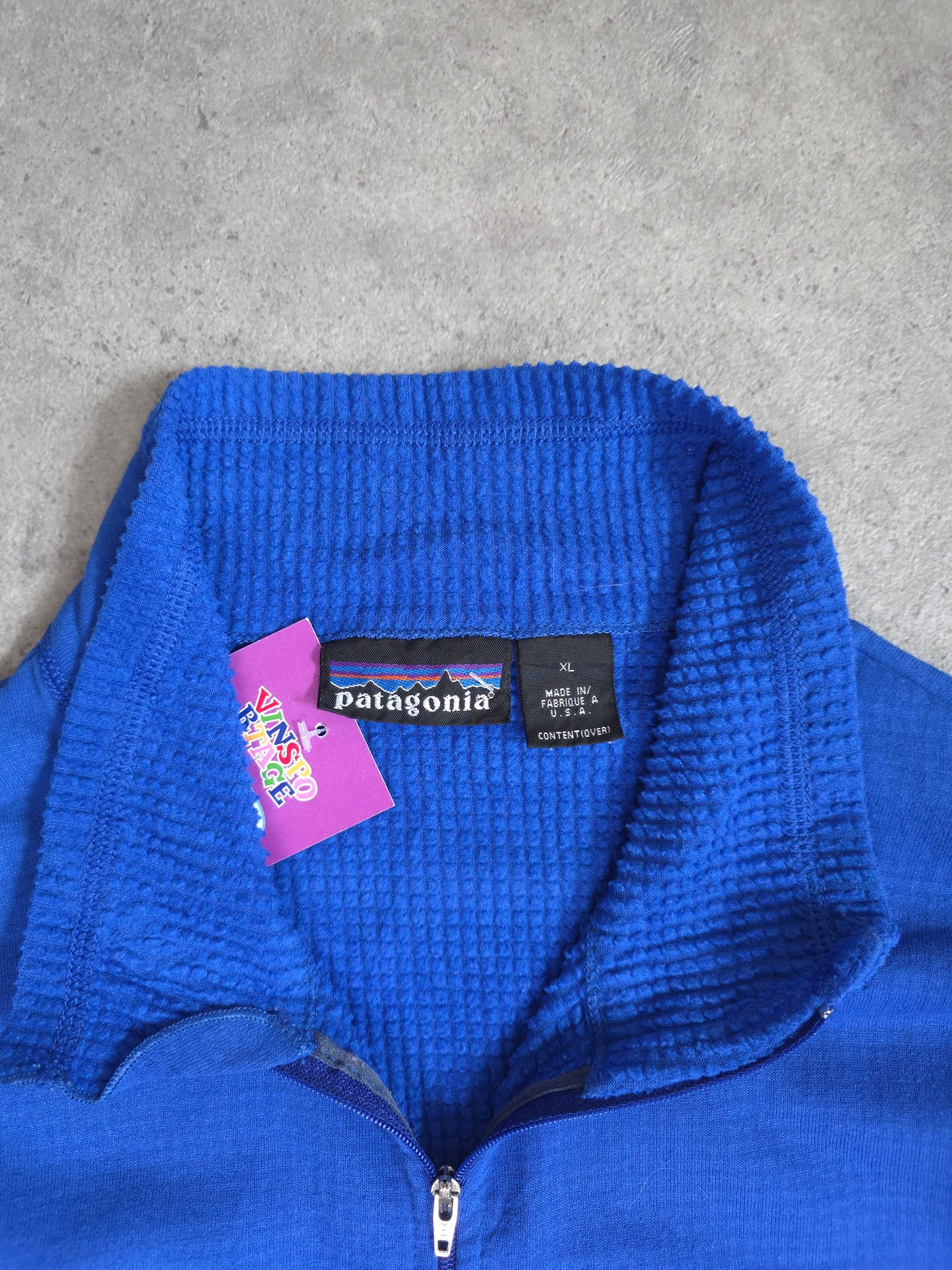 vintage 90s patagonia regulator R1 made in USA fleece in blue - XL