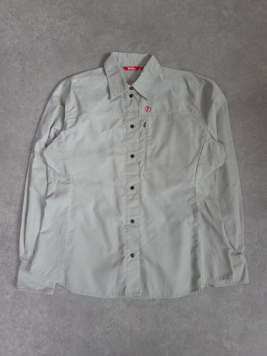 Women's Fjallraven long sleeve shirt in grey - women's large