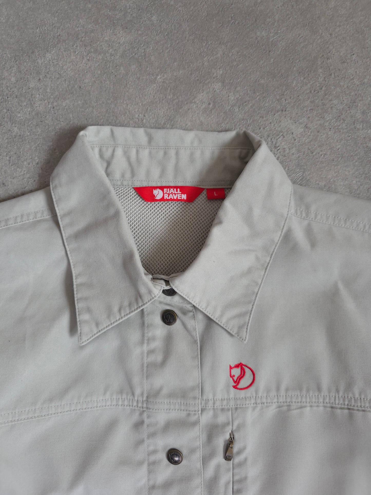 Women's Fjallraven long sleeve shirt in grey - women's large