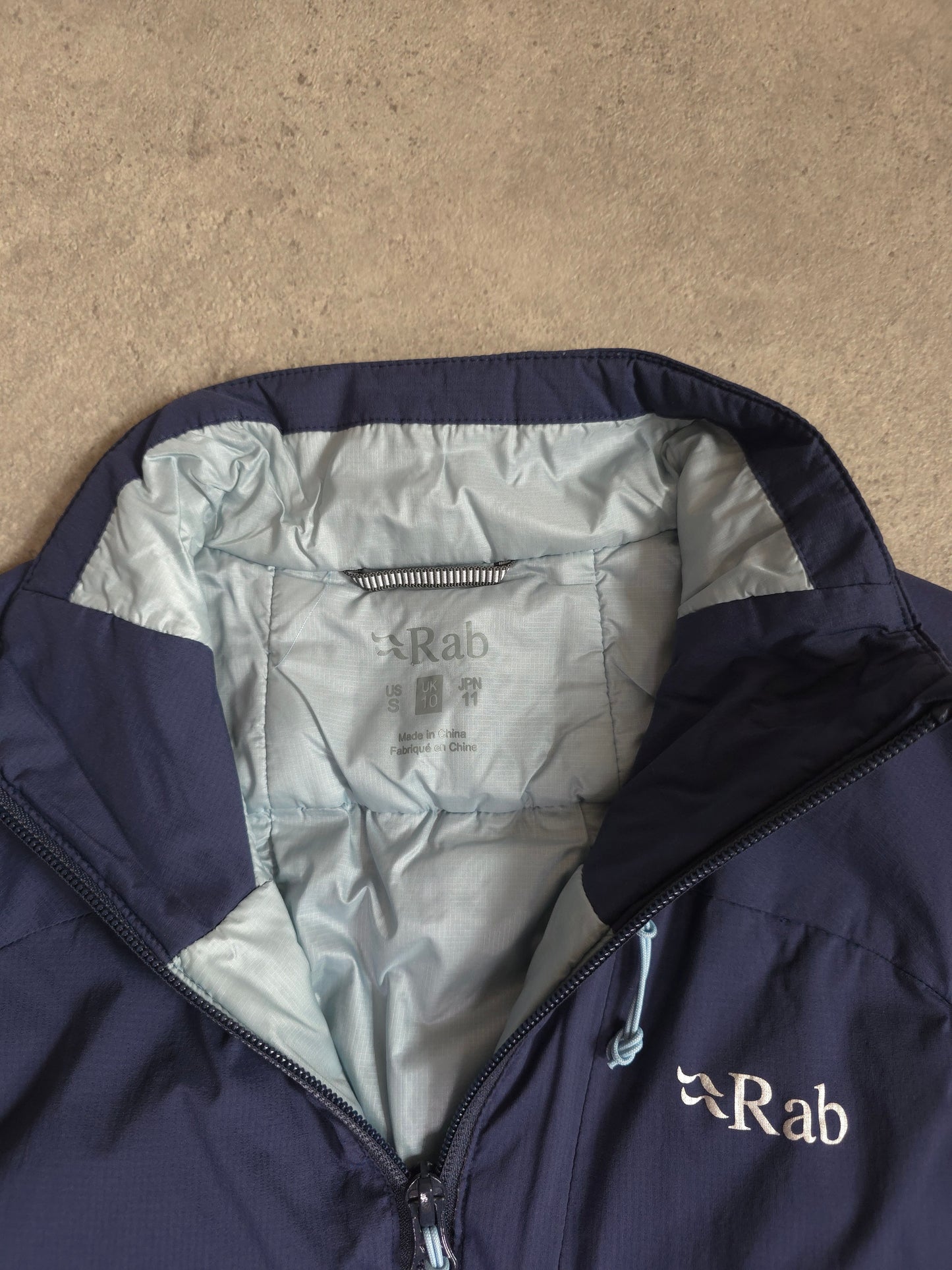 Women's Rab primaloft Xenair vest gilet in blue - UK 10