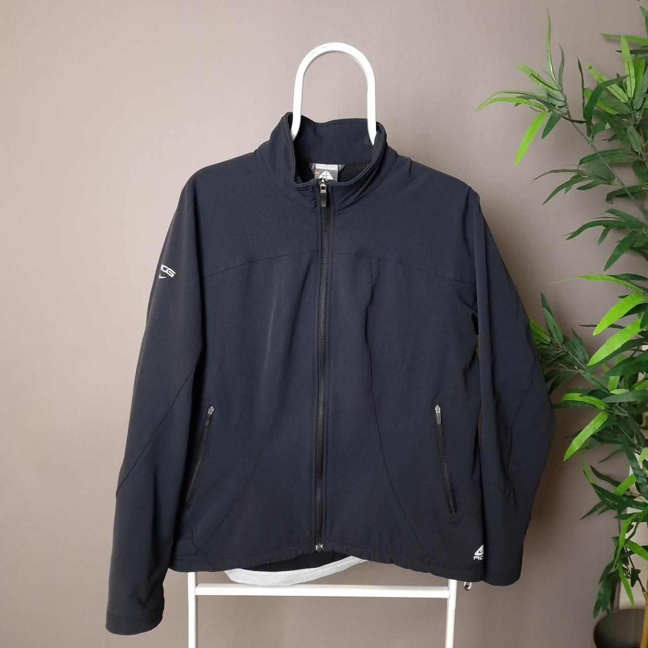 Vintage Nike ACG soft shell jacket in black - women's L/XL