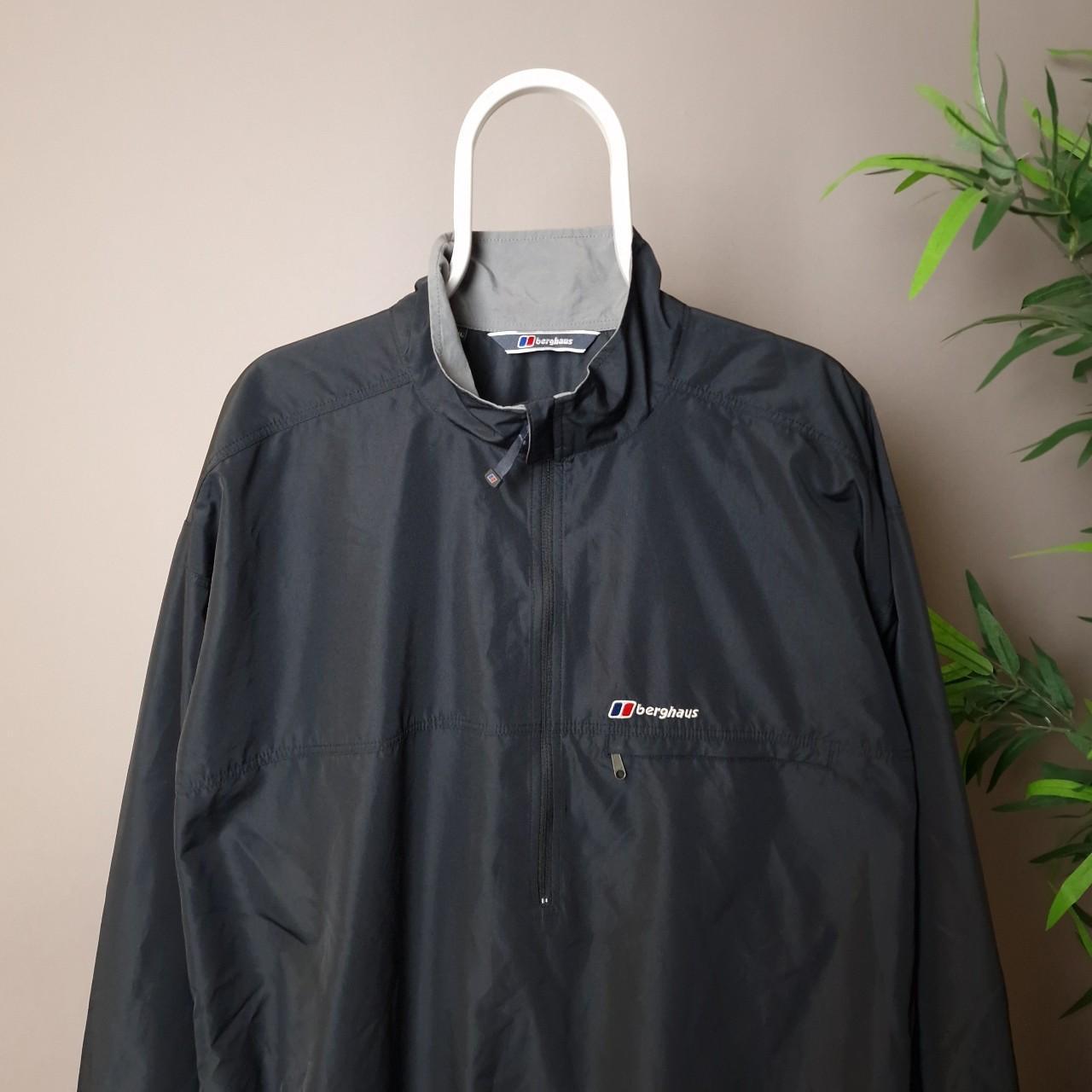 Berghaus 1/4 zip windshell jacket in black - XXL
