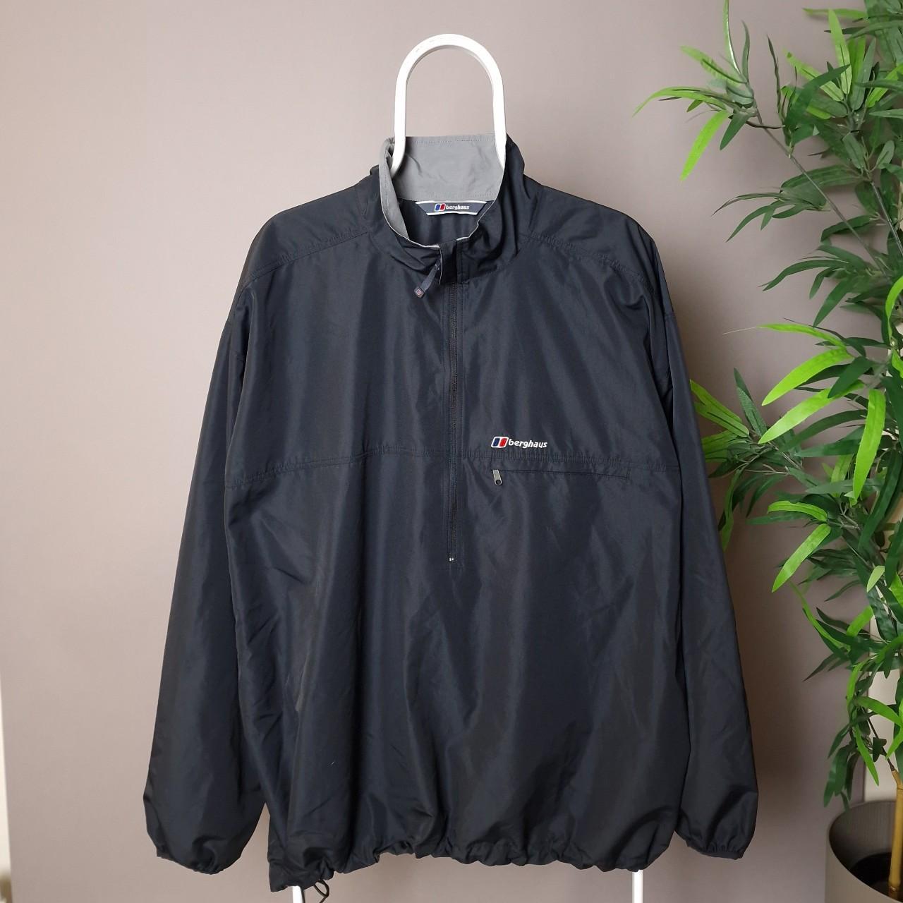 Berghaus 1/4 zip windshell jacket in black - XXL