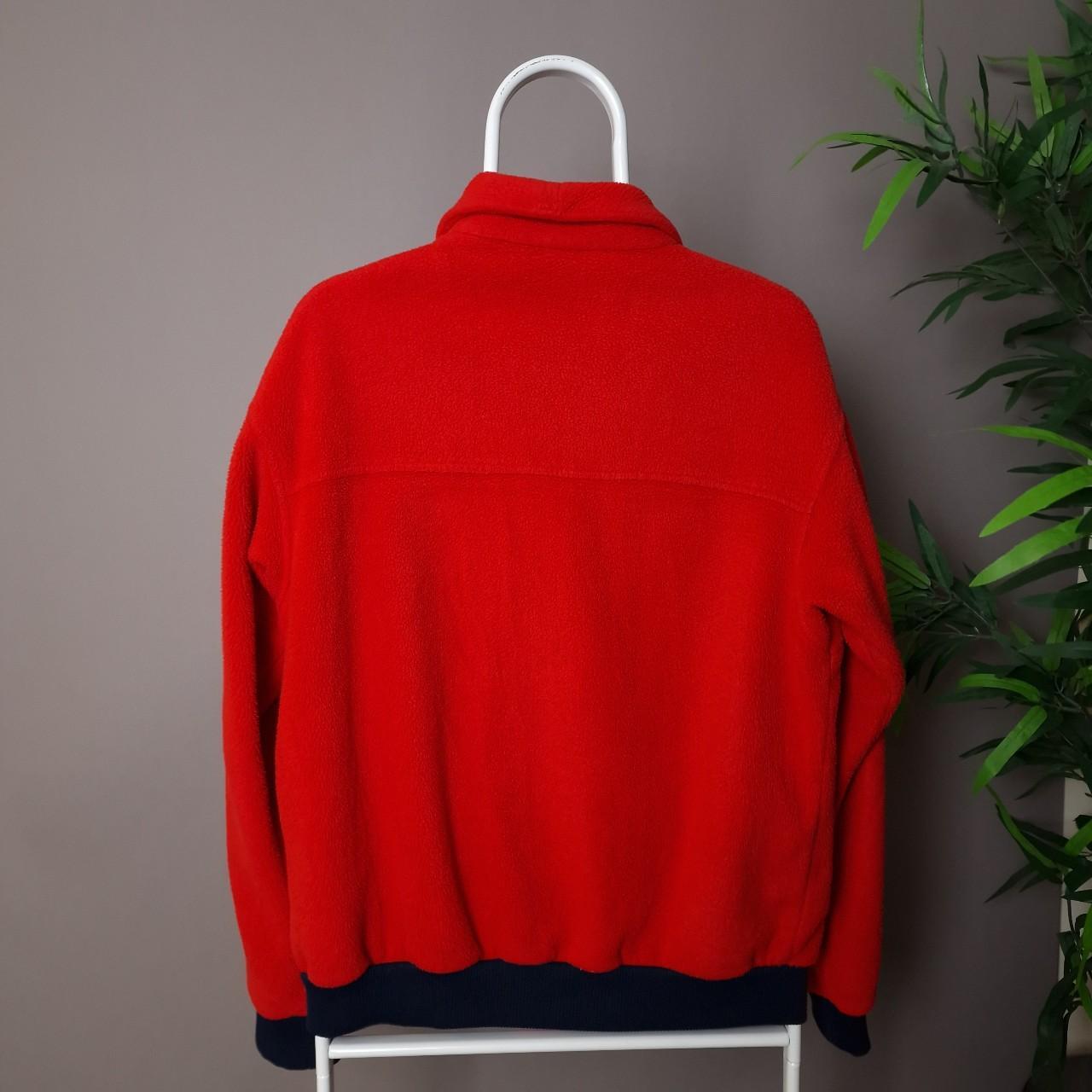 80s Patagonia zip up fleece in red - medium