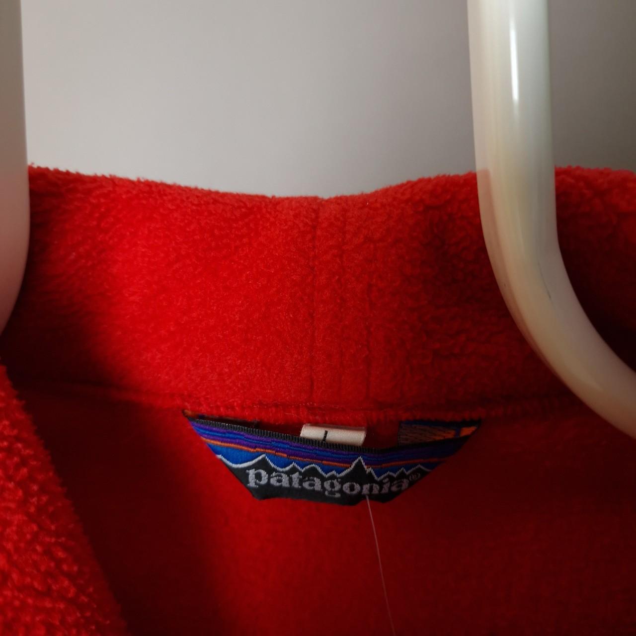80s Patagonia zip up fleece in red - medium
