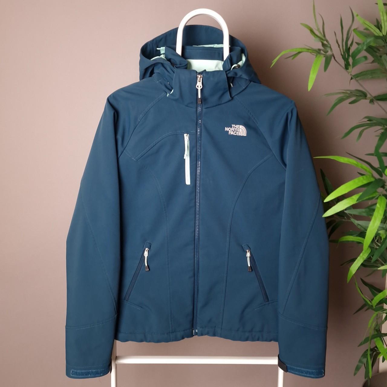 The north face insulated primaloft soft shell jacket in blue - women's small