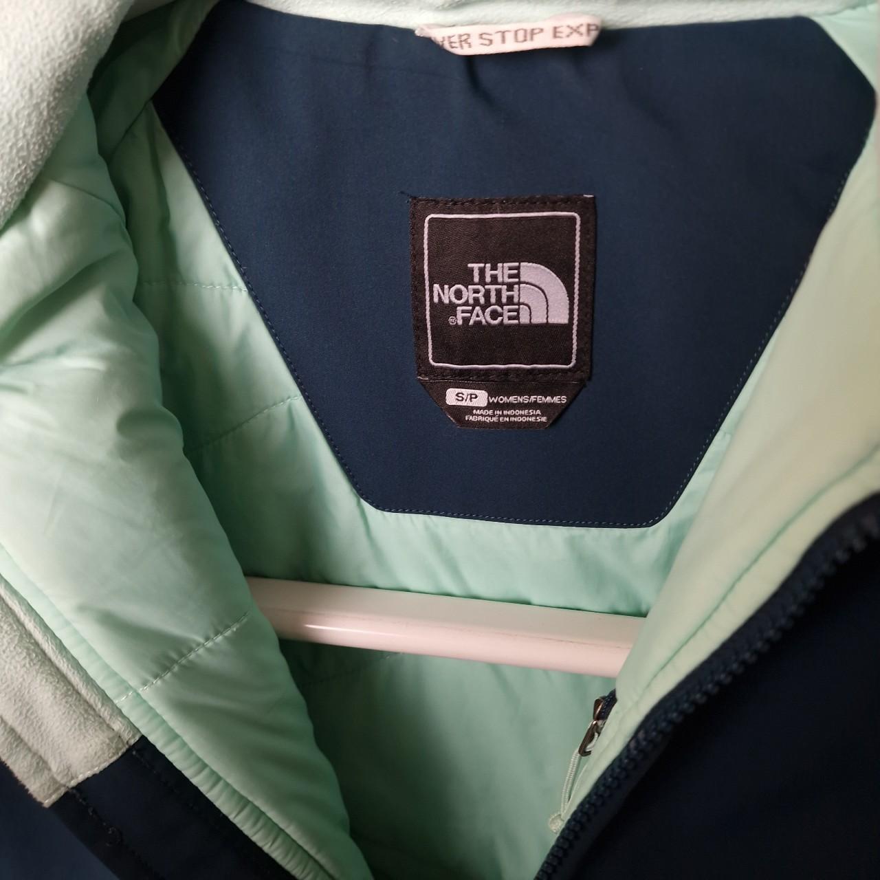 The north face insulated primaloft soft shell jacket in blue - women's small