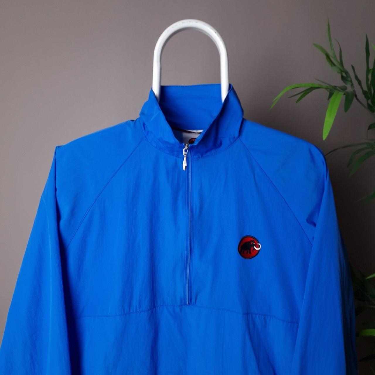 Vintage Mammut windshell 1/4 zip jacket in blue - small