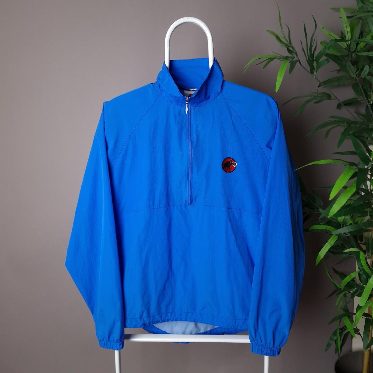 Vintage Mammut windshell 1/4 zip jacket in blue - small