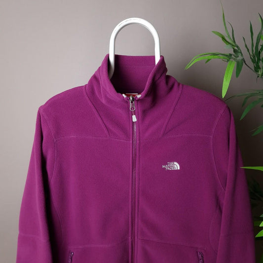 The north face polartec zip up fleece in purple - women's L/XL